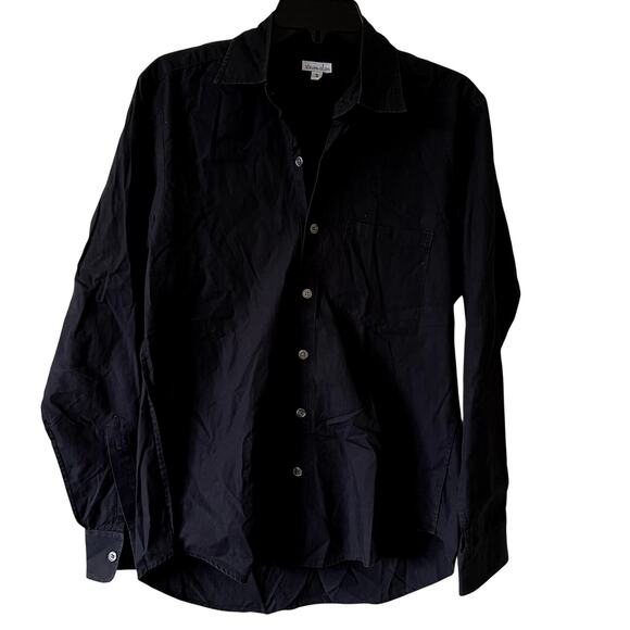 Steven Alan men’s button down shirt 100% cotton size S very dark navy
